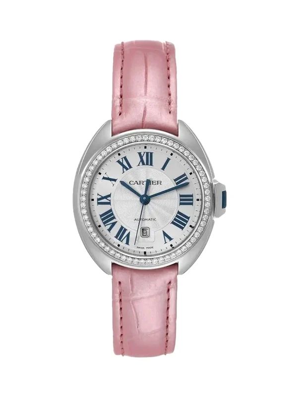 Cle-De-Cartier-Watch-W4CL0005-Steel-Diamonds-Silver-Guilloche-Dial-Leather-Automatic