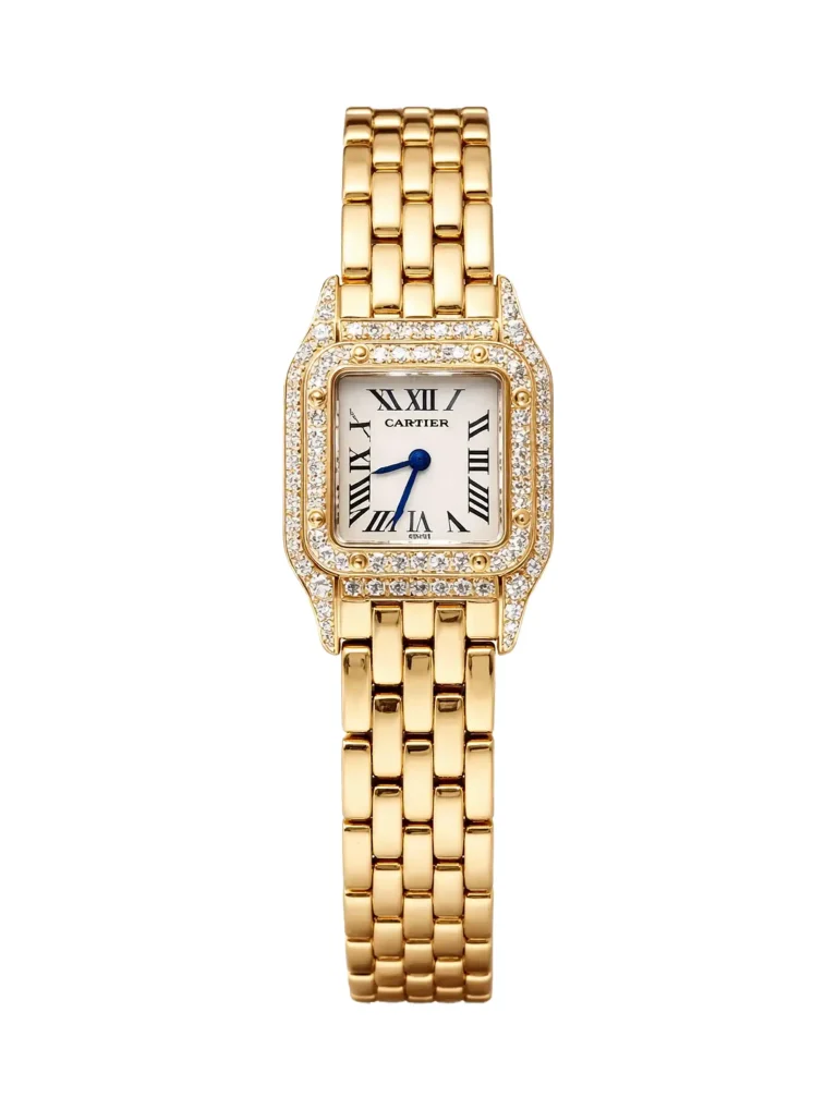 Panthere-De-Cartier-Mini-Model-Watch-WF3141B9-18k-Yellow-Gold-Diamonds-Quartz