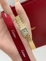 Panthere-De-Cartier-Mini-Model-Watch-WF3141B9-18k-Yellow-Gold-Factory-Diamonds