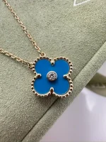 Vintage-Alhambra-Holiday-Pendant-Celestial-Blue-Sevres-Porcelain-Yellow-Gold-Near