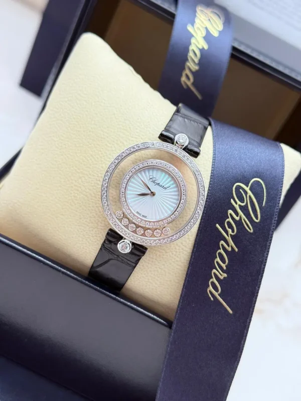 Chopard-Happy-Diamonds-Watch-209426-1201-MOP-Dial-Guilloche-Quartz-32-mm-Box
