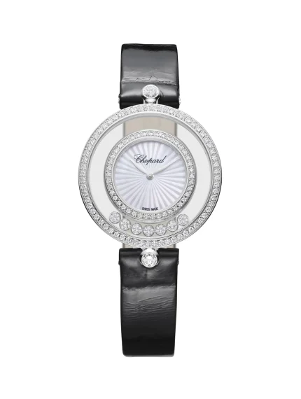 Chopard-Happy-Diamonds-Watch-209426-1201-MOP-Dial-Guilloche-Quartz-32-mm-Leather
