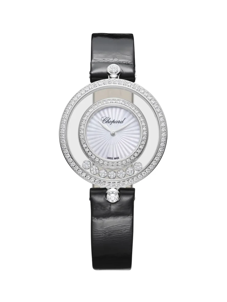 Chopard-Happy-Diamonds-Watch-209426-1201-MOP-Dial-Guilloche-Quartz-32-mm-Leather