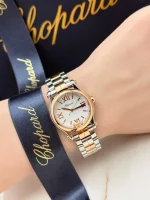 Chopard-Happy-Sport-Diamonds-Watch-18k-Rose-Gold-Steel-Automatic-Hand