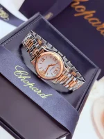 Chopard-Happy-Sport-Diamonds-Watch-18k-Rose-Gold-Steel-Silvered-Dial