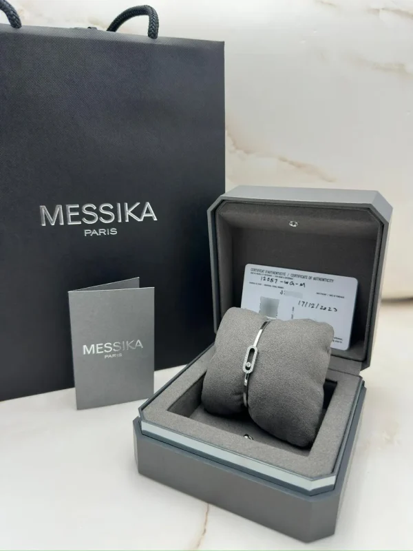 Messika-Move-Uno-Pave-Flex-Bangle-12057-WG-18k-White-Gold-Medium-Model-Authentic