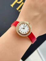 Piaget-Possession-Diamond-Watch-G0A47088-18k-Rose-Gold-Rubies-Red-Leather-Quartz-Rare-Model
