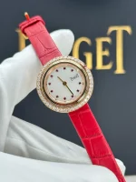 Piaget-Possession-Diamond-Watch-G0A47088-18k-Rose-Gold-Rubies-White-MOP-Red-Leather-Rare-Model