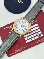 Ronde-Solo-De-Cartier-Ladies-Watch-18k-Yellow-Gold-Steel-Silver-Dial-Certificate