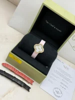 Van-Cleef-Arpels-Alhambra-Watch-Medium-Model-VCARF52800-Yellow-Gold-Diamonds-Extra-Strap