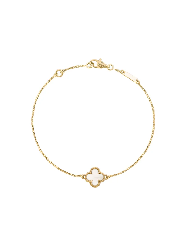 Van-Cleef-Arpels-Sweet-Alhambra-Bracelet-VCARF68800-18k-Yellow-Gold-White-MOP