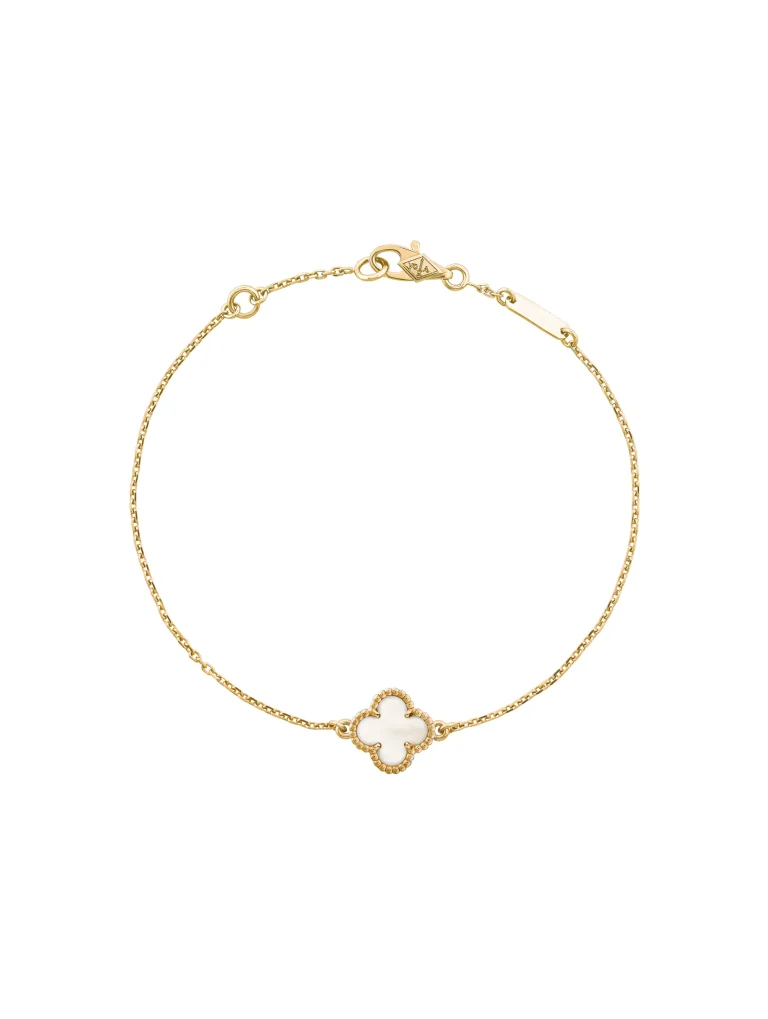 Van-Cleef-Arpels-Sweet-Alhambra-Bracelet-VCARF68800-18k-Yellow-Gold-White-MOP