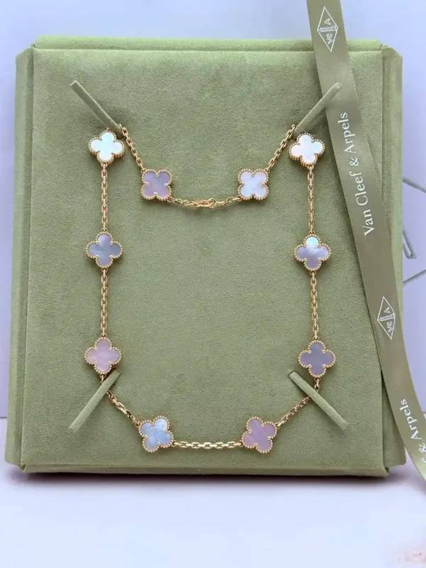 Van-Cleef-Arpels-Vintage-Alhambra-10-Motifs-Necklace-18k-Yellow-Gold-VCARA42800-Front