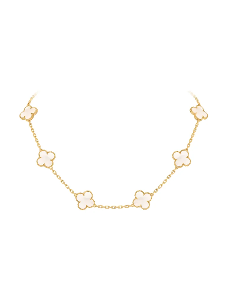 Van-Cleef-Arpels-Vintage-Alhambra-10-Motifs-Necklace-18k-Yellow-Gold-VCARA42800-White-MOP-42