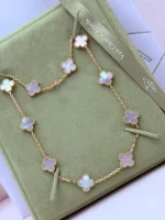 Van-Cleef-Arpels-Vintage-Alhambra-10-Motifs-Necklace-18k-Yellow-Gold-White-MOP