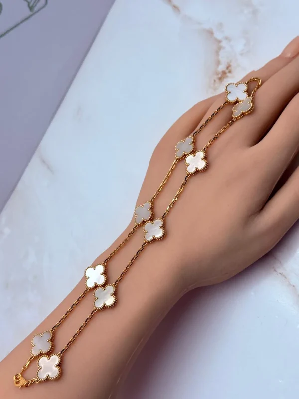 Van-Cleef-Arpels-Vintage-Alhambra-10-Motifs-Necklace-Yellow-Gold-VCARA42800-Mother-Of-Pearl