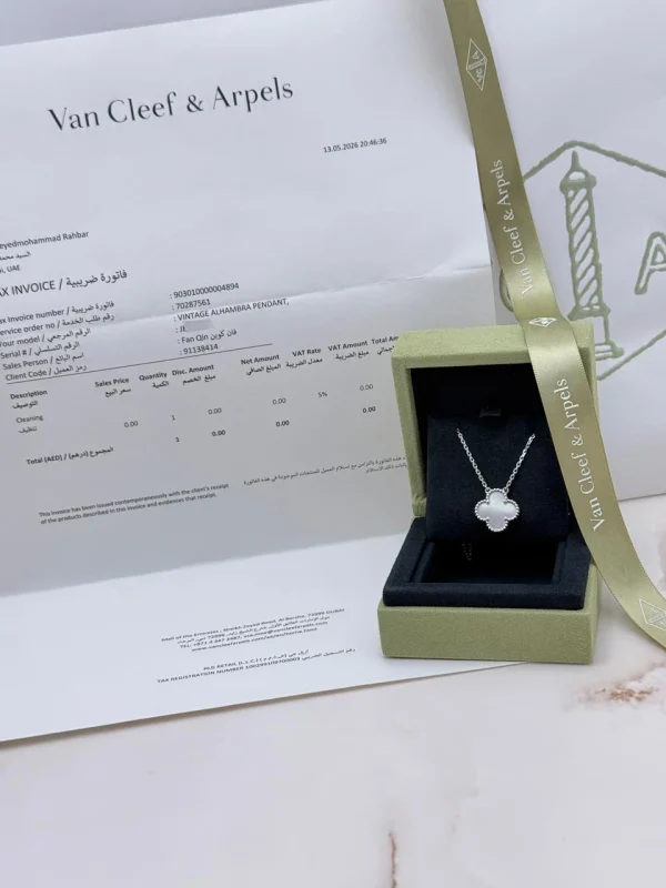 Van-Cleef-Arpels-Vintage-Alhambra-Pendant-VCARF48700-18k-White-Gold-Authentic