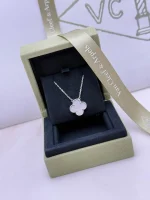 Van-Cleef-Arpels-Vintage-Alhambra-Pendant-VCARF48700-18k-White-Gold-MOP