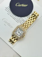 Vintage-Panthere-De-Cartier-Watch-W25022B9-Small-Model-18k-Yellow-Gold-Diamonds-Silver-Dial-Up