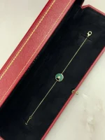 Amulette-De-Cartier-Ladies-Bracelet-18k-Pink-Gold-Malachite-Box