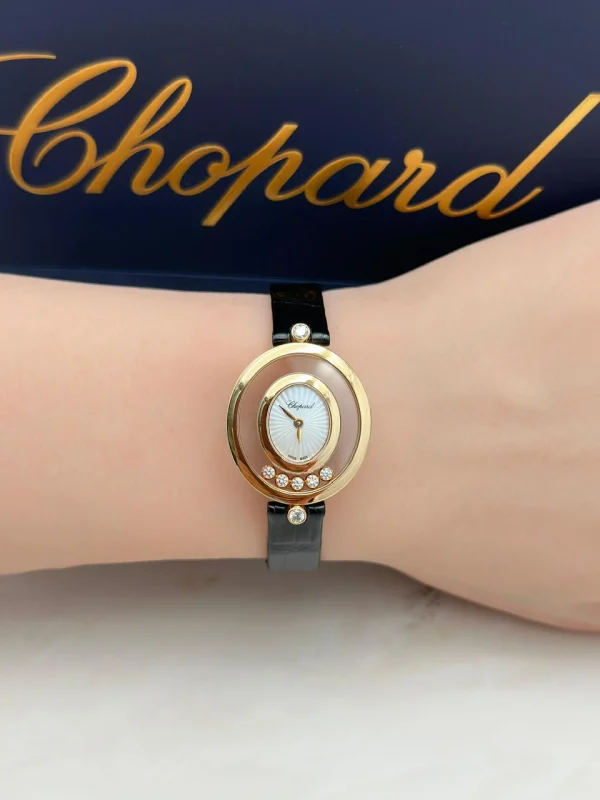 Chopard-Happy-Diamonds-Oval-Watch-204305-5201-Rose-Gold-MOP-Guilloche-Front