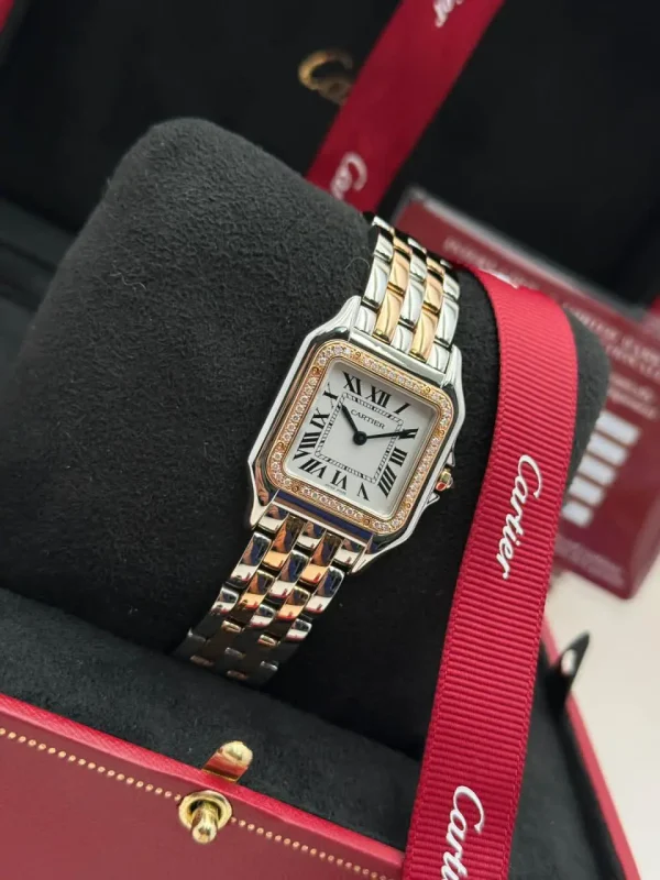 Panthere-De-Cartier-Watch-W3PN0007-Diamonds-18k-Rose-Gold-Steel-Silver-Dial
