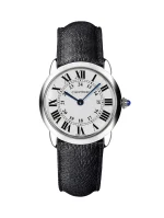Ronde-Solo-De-Cartier-Steel-Watch-WSRN0019-Silver-Dial-Leather-Quartz-29