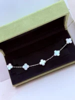 Van-Cleef-Arpels-Vintage-Alhambra-Bracelet-5-Motifs-VCARF48400-18k-White-Gold