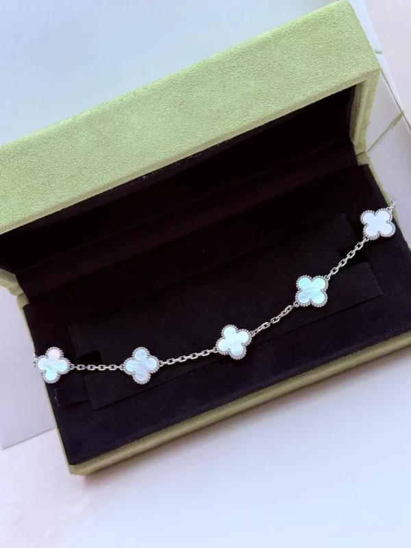 Van-Cleef-Arpels-Vintage-Alhambra-Bracelet-5-Motifs-VCARF48400-18k-White-Gold