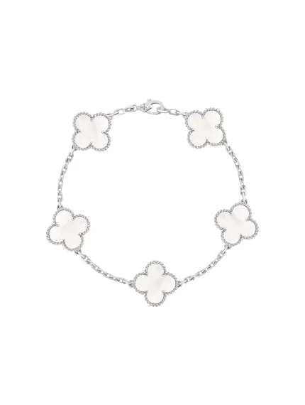 Van-Cleef-Arpels-Vintage-Alhambra-Bracelet-5-Motifs-VCARF48400-18k-White-Gold-MOP-19