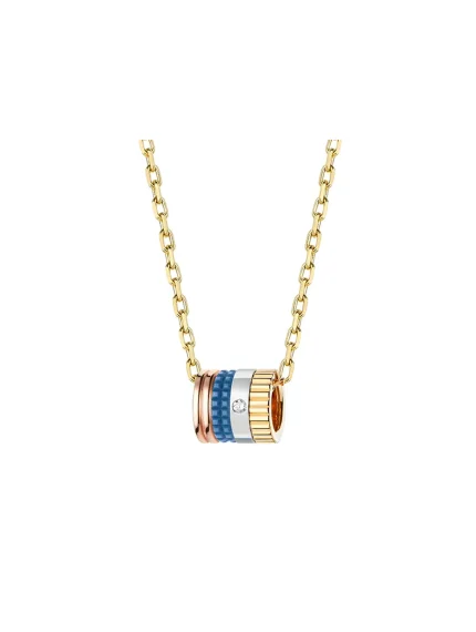 Boucheron-Quatre-Blue-Edition-Mini-Ring-Pendant-Yellow-Rose-White-Gold-Blue-Ceramic-Diamond