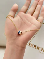 Boucheron-Quatre-Blue-Edition-Mini-Ring-Pendant-Yellow-Rose-White-Gold-Hand