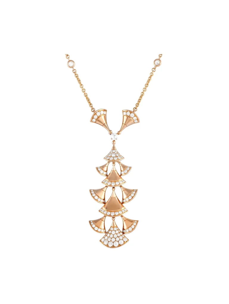 Bvlgari-Divas-Dream-Necklace-352607-18k-Rose-Gold-Diamonds-Rare-Model-40-42
