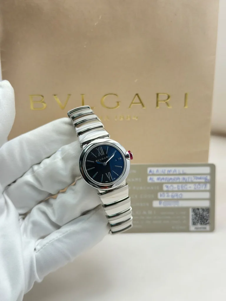 Bvlgari-Lcvea-Watch-102690-Stainless-Steel-Black-Dial-Certificate