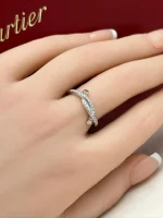Cartier-Entrelaces-Diamond-Ring-18k-White-Gold-Hand