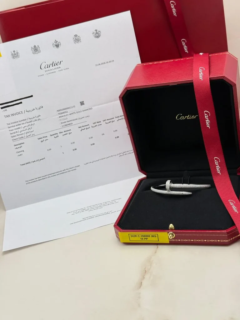 Cartier-Juste-Un-Clou-Diamond-Bracelet-CRN6707316-18k-White-Gold-Service-Paper