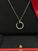 Cartier-Juste-Un-Clou-Diamond-Necklace-18k-White-Gold-Front