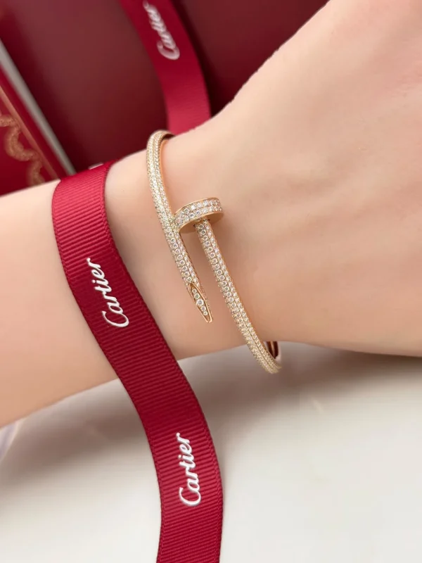 Cartier-Juste-Un-Clou-Diamonds-Bracelet-18k-Rose-Gold