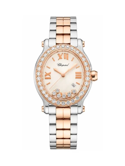 Chopard-Happy-Sport-Oval-Watch-278546-6004-18k-Rose-Gold-Steel-MOP-Dial-Quartz