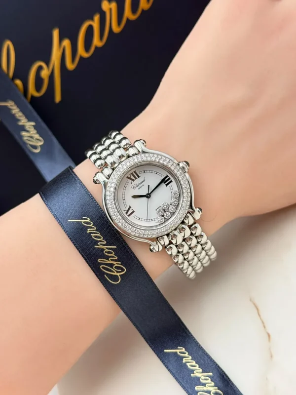 Chopard-Happy-Sport-Steel-Watch-Diamonds-White-Dial-Quartz