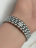 Chopard-Happy-Sport-Steel-Watch-Medium-Model-MOP-Dial-Diamonds-Bracelet