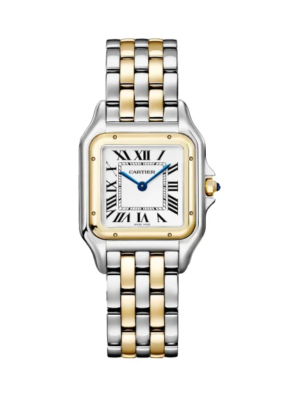Panthere-De-Cartier-Ladies-Watch-18k-Yellow-Gold-Steel-Medium-Model-Quartz