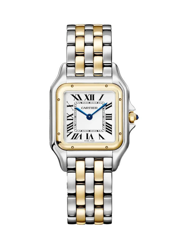Panthere-De-Cartier-Ladies-Watch-18k-Yellow-Gold-Steel-Medium-Model-Quartz