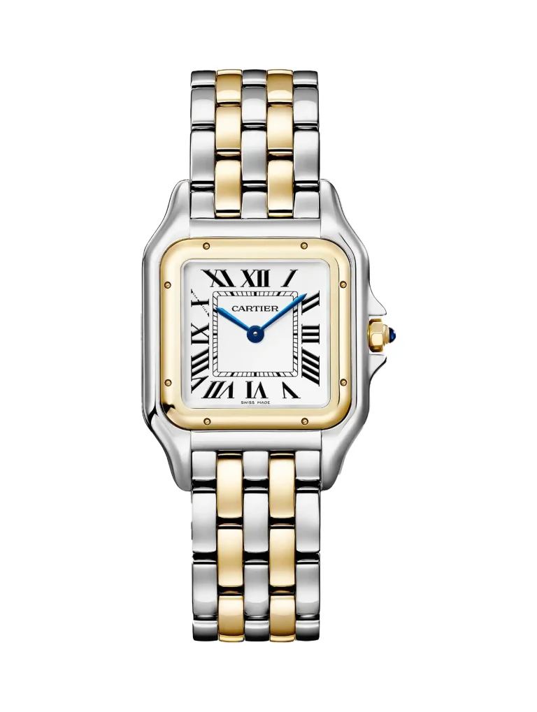 Panthere-De-Cartier-Ladies-Watch-18k-Yellow-Gold-Steel-Medium-Model-Quartz