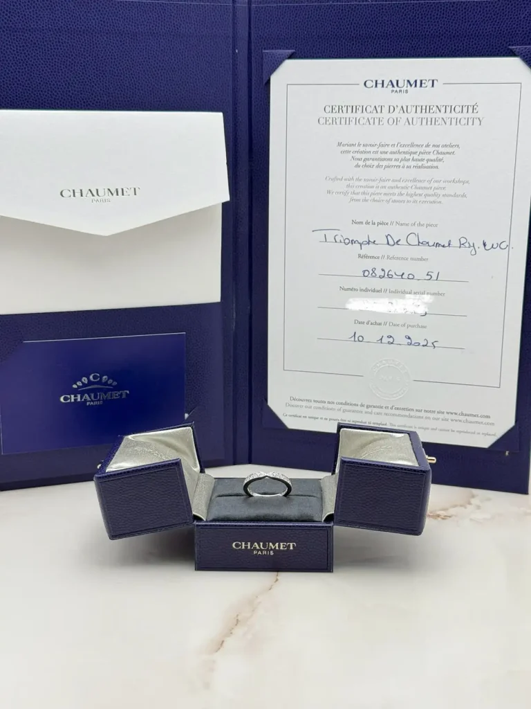 Triomphe-De-Chaumet-Wedding-Band-082640-Platinum-Certificate