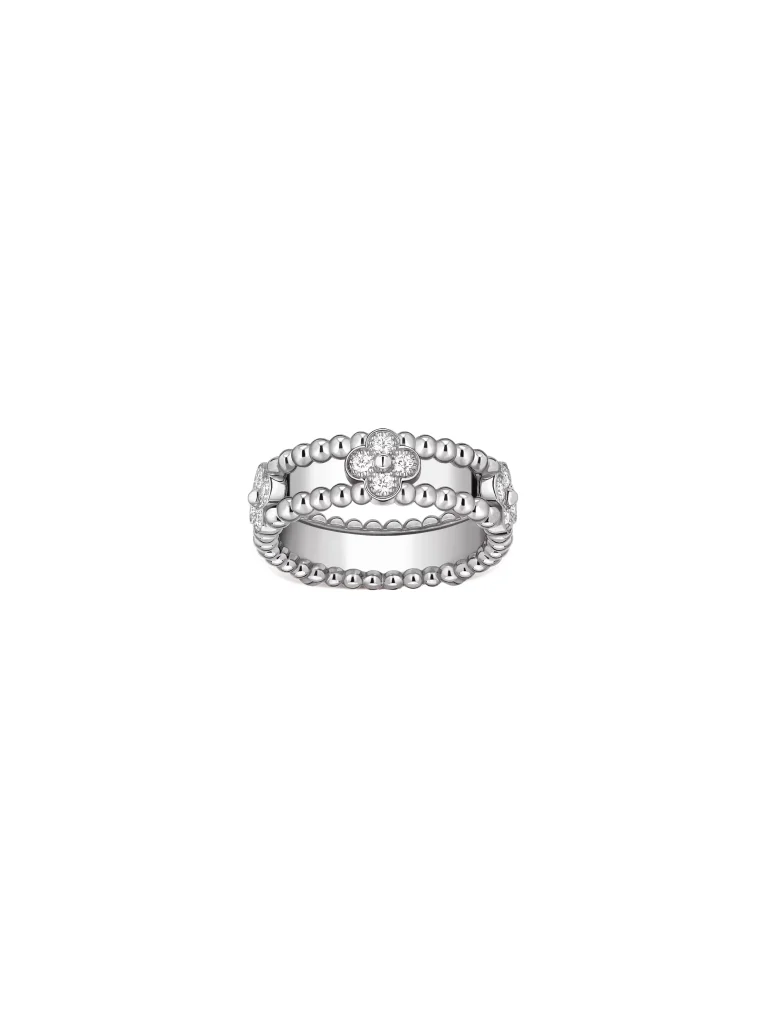 Van-Cleef-Arpels-Perlee-Sweet-Clovers-Ring-VCARP6MN58-18k-White-Gold-Diamonds-58