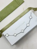Van-Cleef-Arpels-Vintage-Alhambra-5-Motifs-Bracelet-18k-White-Gold