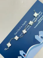 Van-Cleef-Arpels-Vintage-Alhambra-5-Motifs-Bracelet-18k-White-Gold-MOP-Up