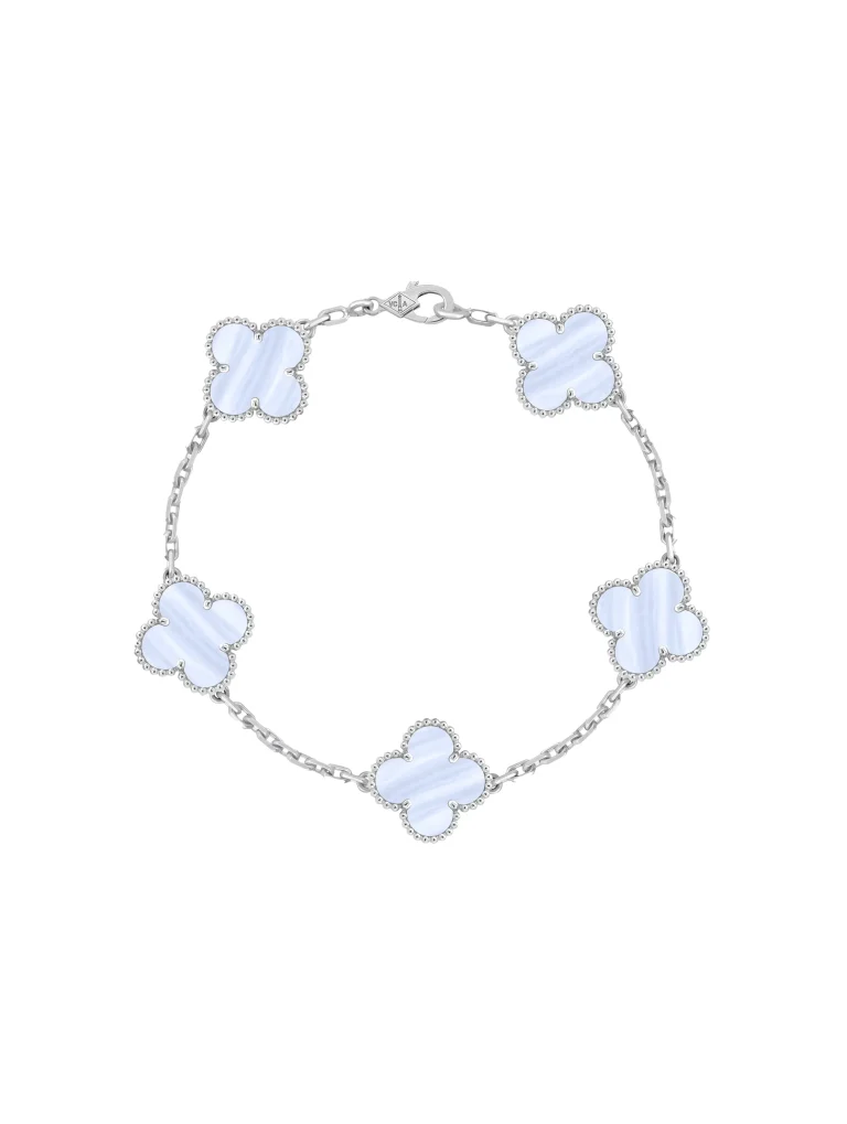 Van-Cleef-Arpels-Vintage-Alhambra-Bracelet-VCARD34700-5-Motifs-18k-White-Gold-Chalcedony-19