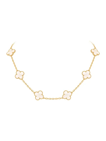 Van-Cleef-Arpels-Vintage-Alhambra-Necklace-10-Motifs-18k-Yellow-Gold-White-MOP-VCARA42800